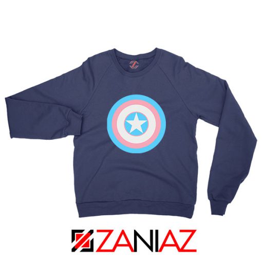 Trans Shield Pride Navy Blue Sweatshirt