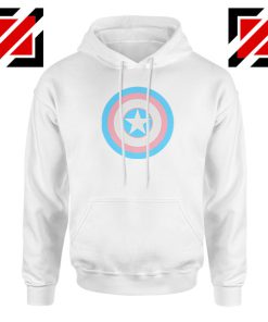 Trans Shield Pride White Hoodie