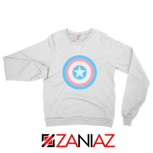 Trans Shield Pride White Sweatshirt