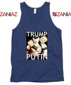 Trump and Putin Navy Blue Tank Top