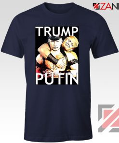 Trump and Putin Navy Blue Tshirt