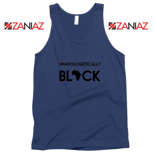 Unapologetically Black Navy Blue Tank Top