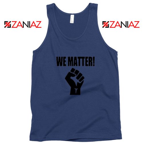 We Matter African American Navy Blue Tank Top