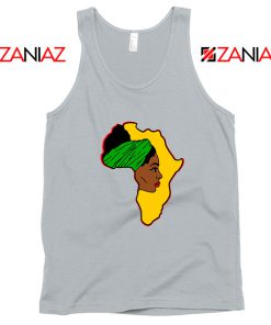 African American Women Sport Grey Tank Top