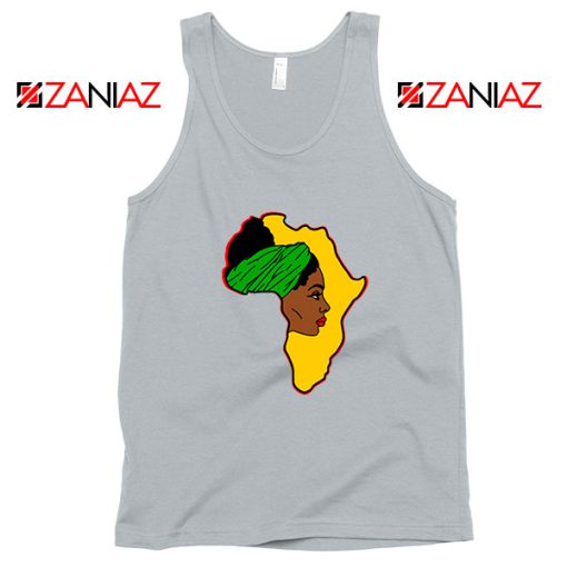 African American Women Sport Grey Tank Top