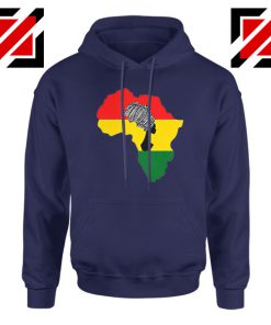 African Black Women Navy Blue Hoodie