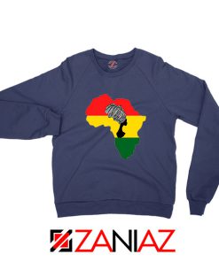 African Black Women Navy Blue Sweatshirt