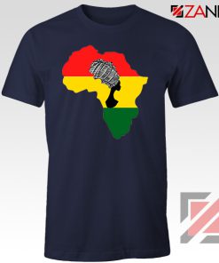 African Black Women Navy Blue Tshirt