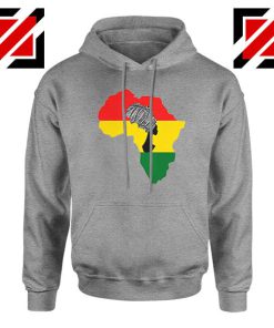 African Black Women Sport Grey Hoodie