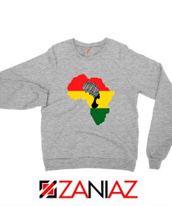 African Black Women Sport Grey Sweatshirt