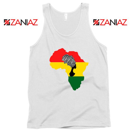 African Black Women White Tank Top