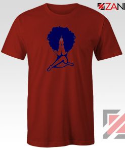 Afro Woman Praying Red Tshirt