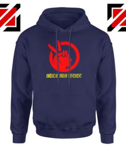 American Indian Movement Best Navy Blue Hoodie