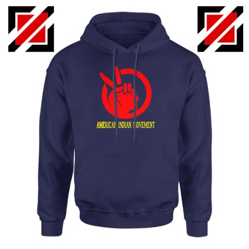 American Indian Movement Best Navy Blue Hoodie