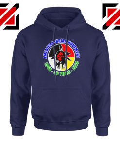 American Indian Movement Navy Blue Hoodie