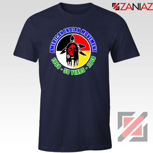 American Indian Movement Navy Blue Tshirt