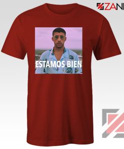 Bad Bunny Estamos Bien Red Tshirt