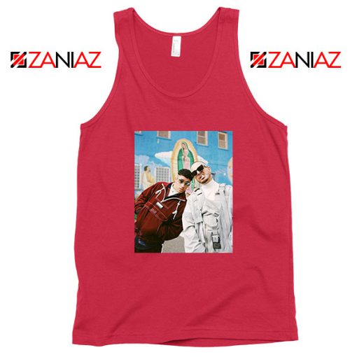 Bad Bunny J Balvin Red Tank Top