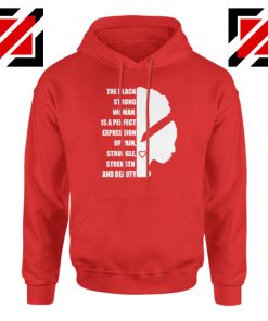 Black Strong Woman Red Hoodie