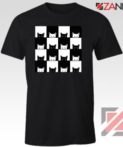 Black White Kittens Black Tshirt