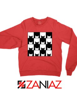 Black White Kittens Red Sweatshirt