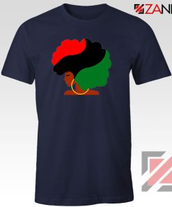 Black Woman Hair Red Tshirt