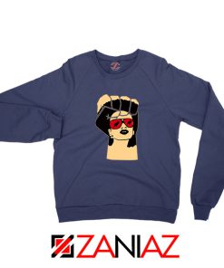 Black Woman Power Navy Blue Sweatshirt