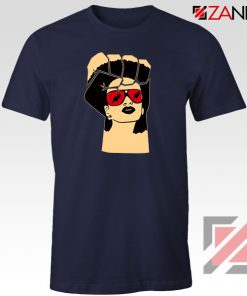 Black Woman Power Navy Blue Tshirt