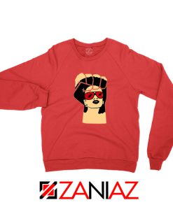 Black Woman Power Red Sweatshirt