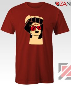 Black Woman Power Red Tshirt