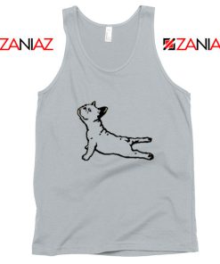 Bulldog Yoga Pose Sport Grey Tank Top