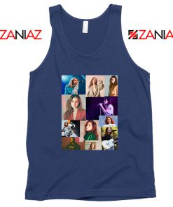 Buy Clairo Collage Navy Blue Tank Top