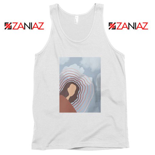 Clairo Singer Art White Tank Top