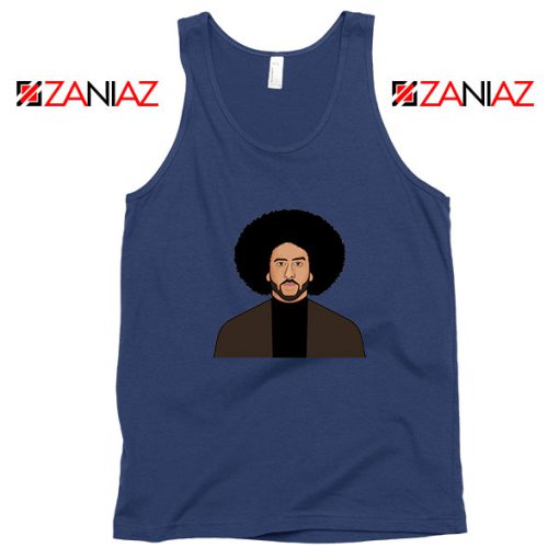 Colin Kaepernick Portrait Navy Blue Tank Top