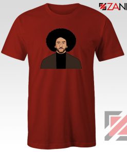 Colin Kaepernick Portrait Red Tshirt