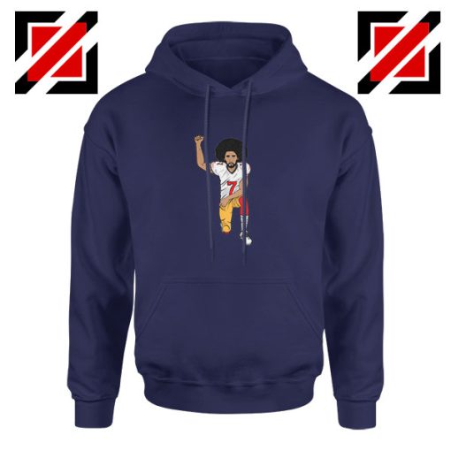 Colin kaepernick Kneeling Navy Blue Hoodie