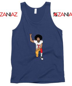 Colin kaepernick Kneeling Navy Blue Tank Top