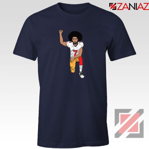 Colin kaepernick Kneeling Navy Blue Tshirt