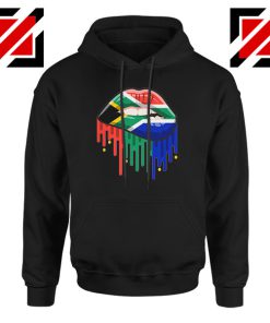 Dripping Lips Flag Black Hoodie