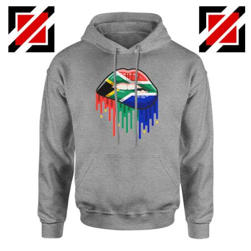 Dripping Lips Flag Sport Grey Hoodie