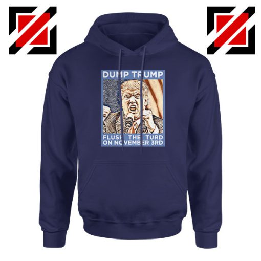 Dump Trump Navy Blue Hoodie