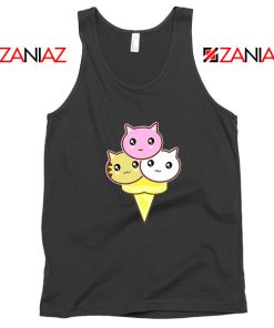 Ice Cream Kitties Black Tank Top