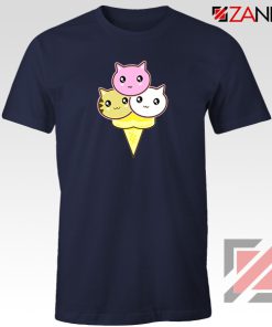 Ice Cream Kitties Navy Blue Tshirt