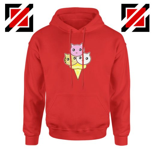 Ice Cream Kitties Red Hoodie