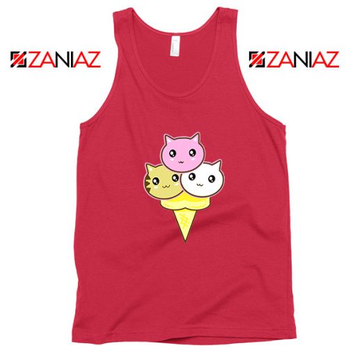 Ice Cream Kitties Red Tank Top