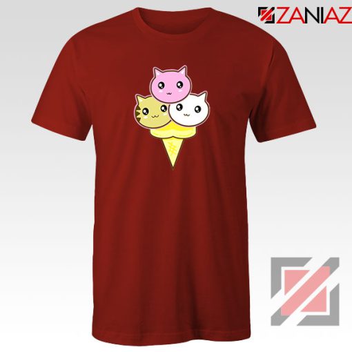 Ice Cream Kitties Red Tshirt