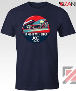 Im Ridin With Biden Navy Blue Tshirt