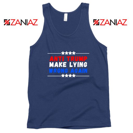 Make Lying Wrong Again Navy Blue Tank Top