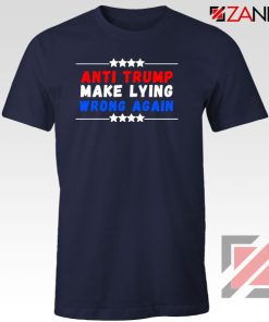 Make Lying Wrong Again Navy Blue Tshirt