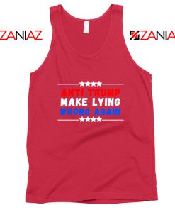 Make Lying Wrong Again Red Tank Top